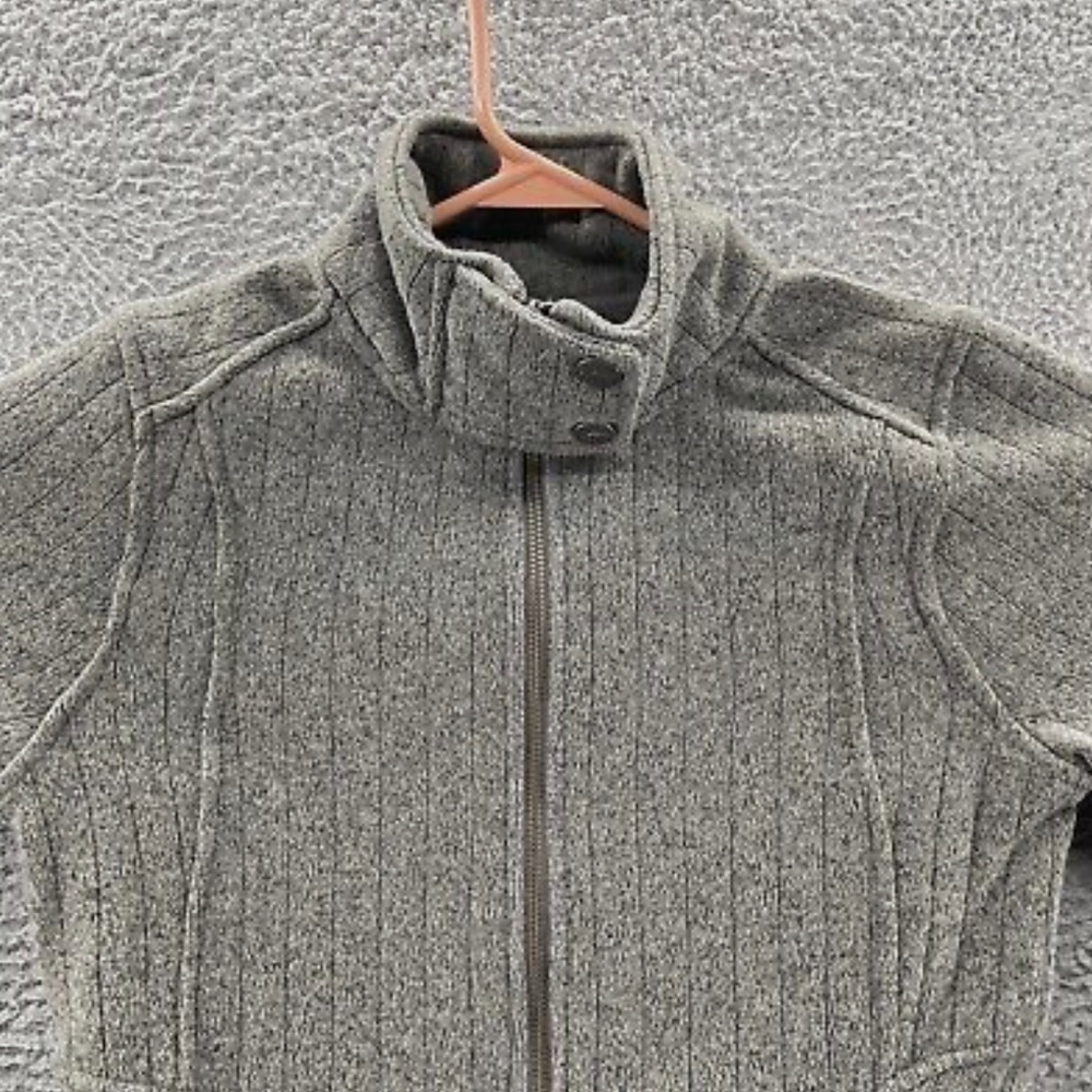 REI Jacket Womens Gray Knit Zip-Up Pockets Collar - size XS - Picture 4 of 14
